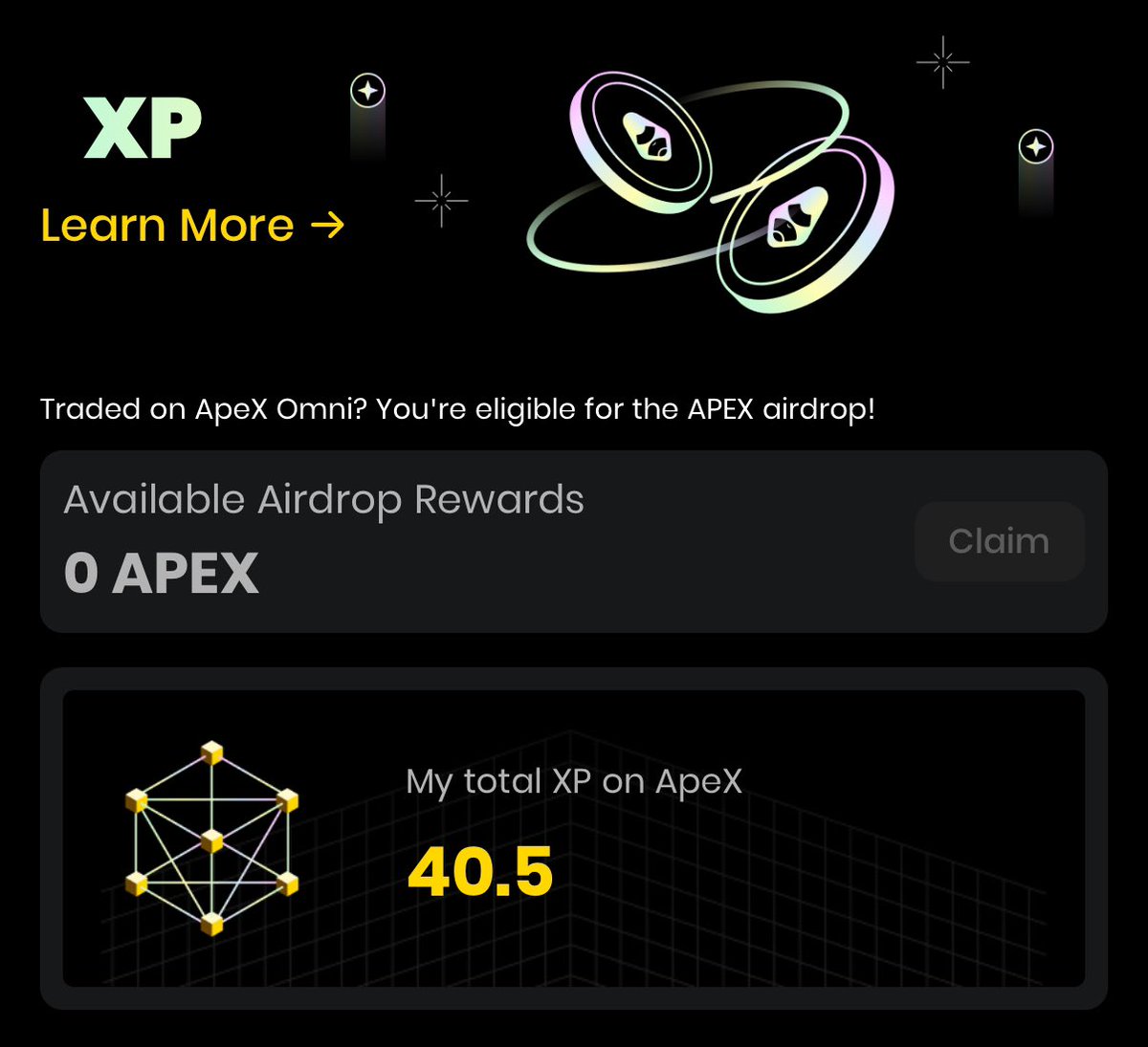 Two weeks trading on <a href="/OfficialApeXdex/">ApeX Protocol</a> 
Got me in 40.5 XP on ApeX🔥
Don’t fade <a href="/OfficialApeXdex/">ApeX Protocol</a> and join by the link below🫂

pro.apex.exchange/trade/BTCUSD/r…