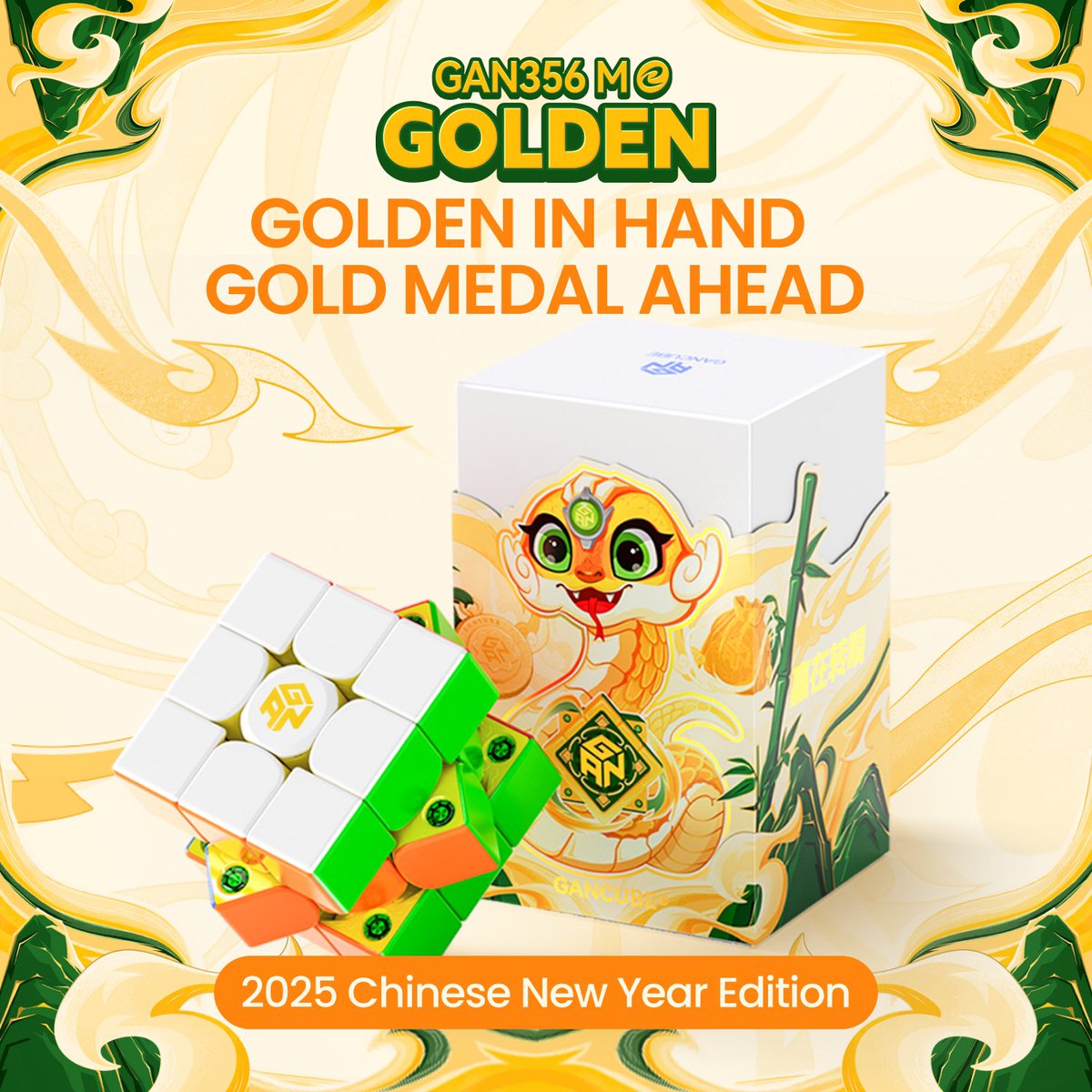 gancube's tweet photo. Golden in hand, gold medals ahead!
๐๐๐๐๐๐ ๐ ๐ ๐๐จ๐ฅ๐๐๐ง
2025 Chinese New Year Edition
๐ https://t.co/f7zqR2TOeD
#GANCUBE #GANCUBESHOP #GANSpeedcube #GAN356ME #CubingNewAge #CubingTime #CubingFun #cubinglife #cubecollection #speedcube #newrelease #newarrival https://t.co/qjzwxmrXZc