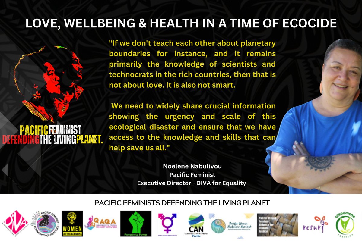 pacfemcop's tweet photo. LEARN. RESIST. RE-PROPOSE A WORLD OF LIBERATION, ECOLOGICAL BALANCE &amp; JUSTICE.

CLICK HERE TO JOIN US DEFEND THE LIVING PLANET !  https://t.co/1IRuHUYo17

#PacificFeministForTheLivingPlanet #FeministsForALivingPlanet https://t.co/X2sHD76V02