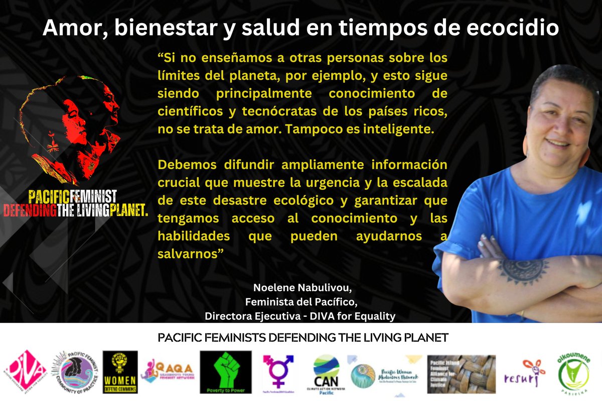 pacfemcop's tweet photo. LEARN. RESIST. RE-PROPOSE A WORLD OF LIBERATION, ECOLOGICAL BALANCE &amp; JUSTICE.

CLICK HERE TO JOIN US DEFEND THE LIVING PLANET !  https://t.co/1IRuHUYo17

#PacificFeministForTheLivingPlanet #FeministsForALivingPlanet https://t.co/X2sHD76V02