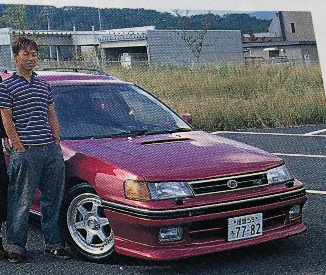 #BFレガシィ生誕祭
#レガシィツーリングワゴン 

当時、ツーリングワゴンなんて買うとか友達周りからはバカにされた。
ＢＦ買う時、迷ったけどマニュアルターボの赤に惹かれて…
ちなみにこれはＢ型。
車台番号BF5-020685
もうこの世には居ない…ハズ