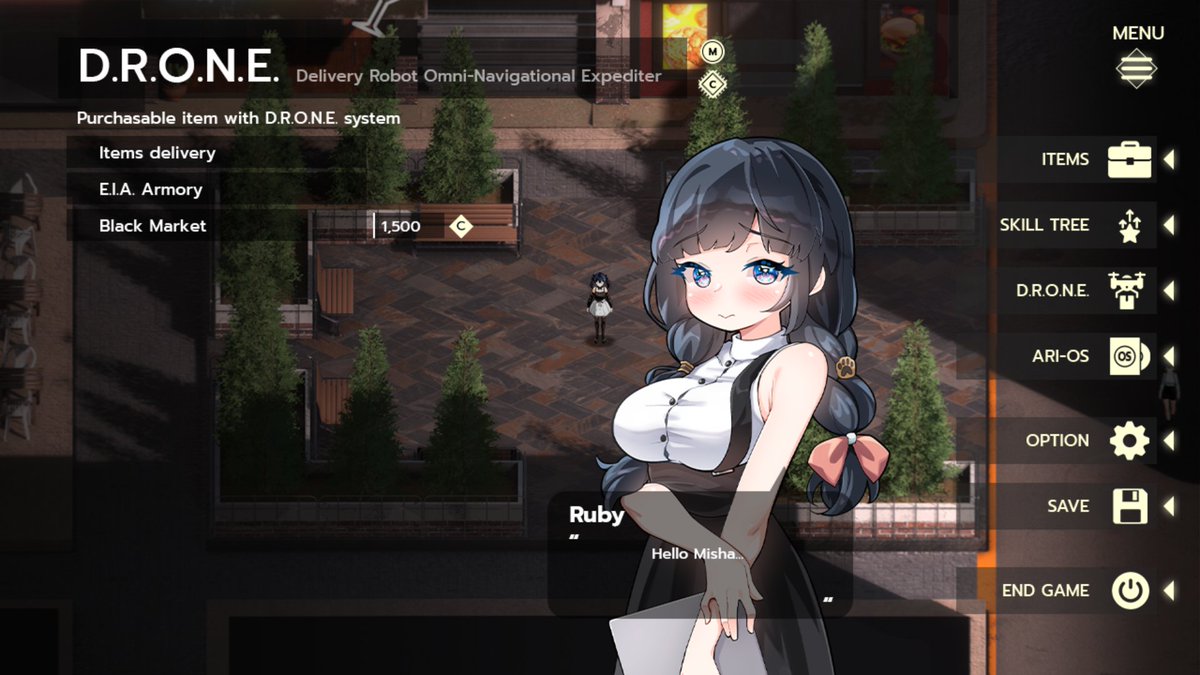 lumi_digitan's tweet photo. You can purchase an item using D.R.O.N.E. system at anytime in open air space (and do GACHA stuff)

#gamedev #indiegame #rpgmaker #hgame https://t.co/OB8opdoavW