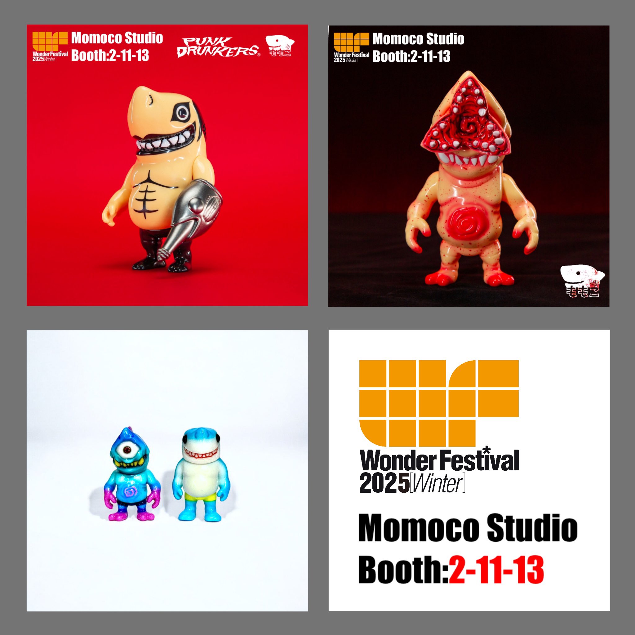Momoco studio 地獄鮫 血の花 ワンダーフェスティバル2025 Momoco Studio（毛毛二） | 「WF2025w限定品情報」 「地獄鯊-血