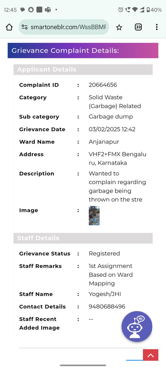 AttavarSiddesh's tweet photo. @ICCCBengaluru @BBMPofficial @BBMPCOMM @swaccha_bbmp @BBMPAdmn @BBMP_AHD_SOUTH @CPBlr

I request authorities to please take action as soon as possible. There has been no work done after complaint is raised. And Contact number is always switched off https://t.co/H9O6eP3i8Y