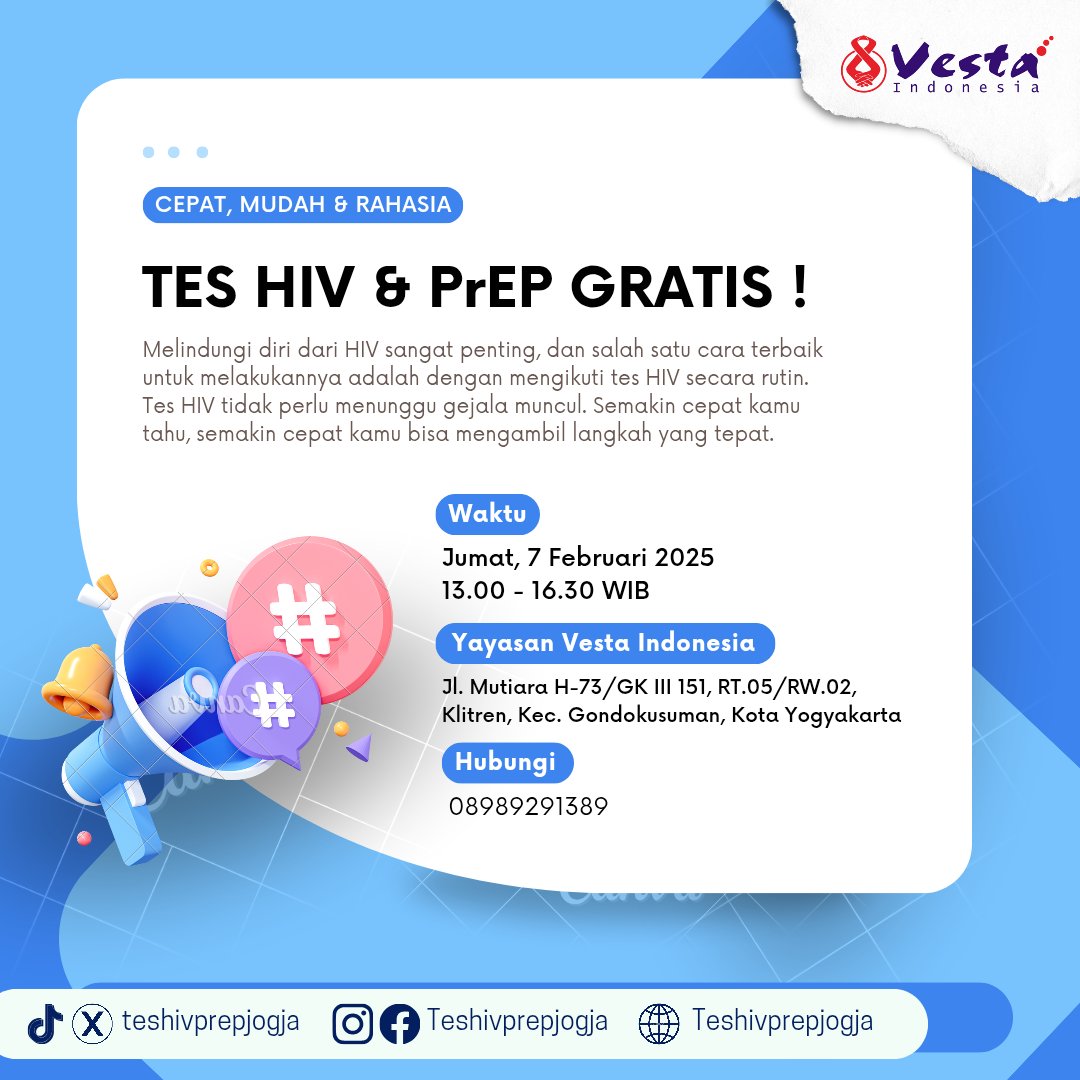 Biey48054001's tweet photo. Jadwal tes rutin ya bestie
Tes HIV gratis
Tes Sifilis
Akses Prep Gratis
Kondom Gratis
Registrasi ke 08989291389 ya
Terbatas ya karna untuk stok Prep hanya beberapa saja ...
Gas banter
#prepjogja #prepgratis #hivjogja #sifilisjogja #GayJogja https://t.co/sFUkRQBzLn