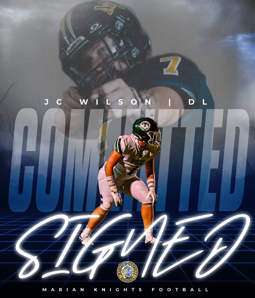 MarianUFootball's tweet photo. Welcome to the FreakShow, JC Wilson!
Defensive lineman crossing state lines, native of Louisville, KY
#BeAKnight https://t.co/pVgOlQRz39