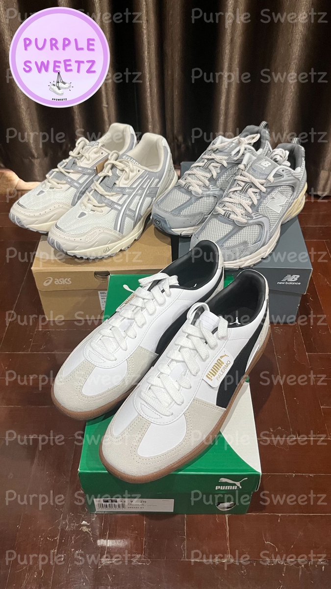 ppsweetz's tweet photo. พรีออเดอร์shopee รอบส่งออก17/1/68 ถึงไทยเรียบร้อย เช็คสินค้าแล้ว จัดส่งเมื่อวานเรียบร้อยค่ะ💕

แนะนำโค้ดShopeeลดได้20%

เก็บโค้ด 👉 https://t.co/3kAT9KeWHk
หน้าร้าน 👉 https://t.co/baqLKB8KBF

#ppsweetz #purplesweetz #อัพเดตก้อดน้อนเยม #puma #asics #newbalance530 https://t.co/C85QQDCYwA