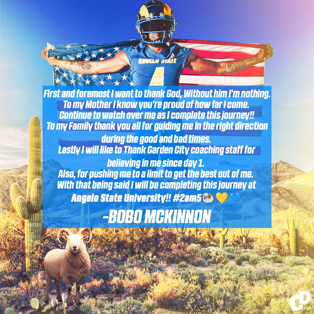 Thank You God! <a href="/AngeloStateFB/">Angelo State Football</a> let’s go!!