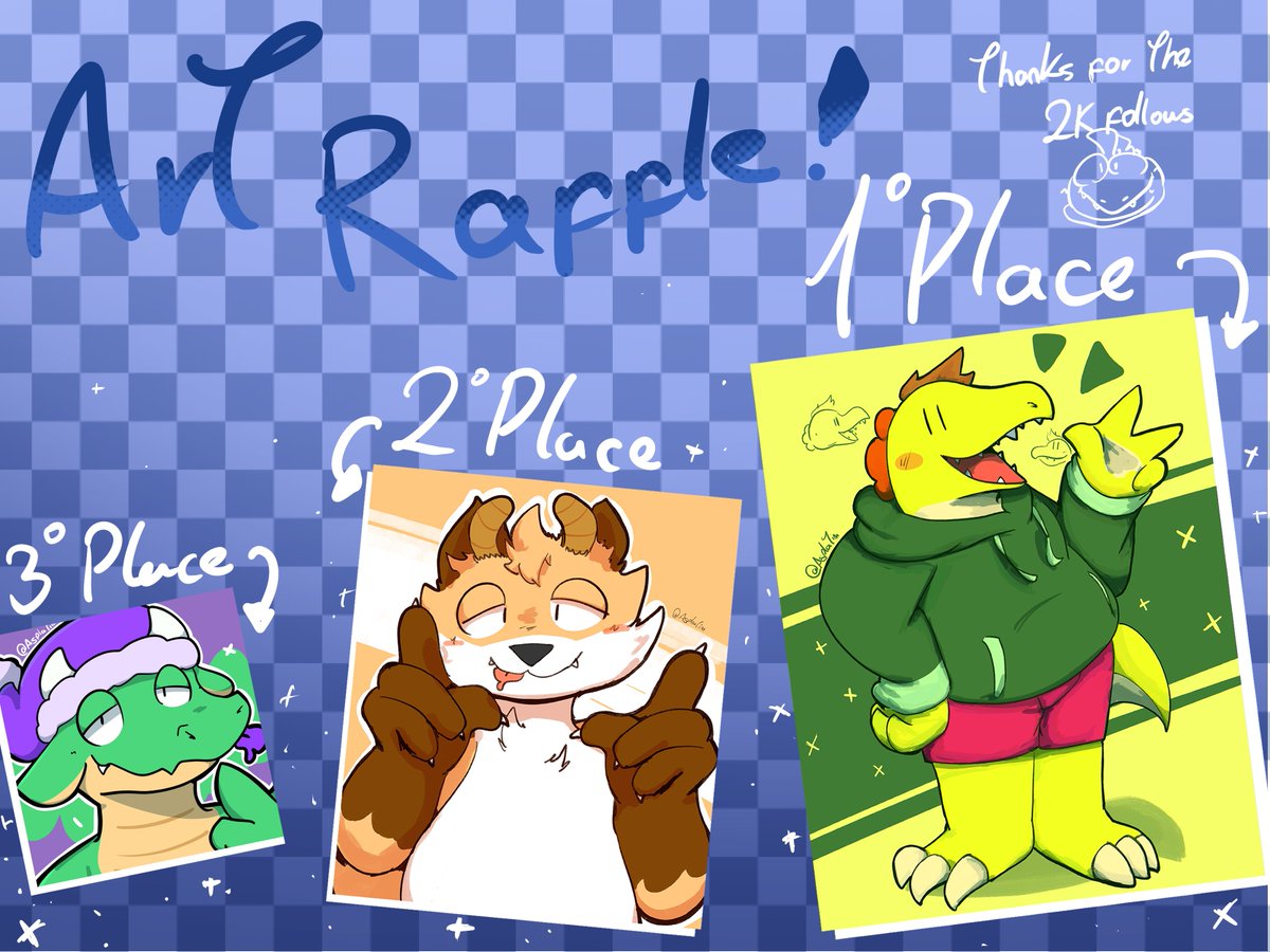 Doing an Art Raffle for the 2k!!!
Really thank yall so much ✨✨✨
Only be sure to follow and retweet to participate!! 
(Im choosing 3 winners btw 🐟🐟🐟)
 Will end it the 11 of this month!