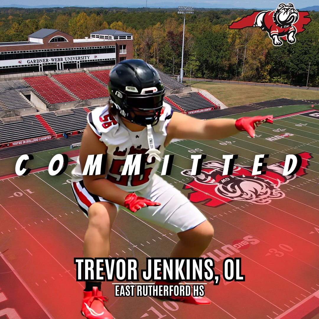 Trevor Jenkins (@trevorj885) on Twitter photo I am blessed and thankful to announce I will be continuing my academic and athletic career at Gardner Webb University! ๐ ๐
#AGTG #committed
<a href="/Coach__Russ/">Coach Russ, CAA CIC</a> <a href="/Coach_Searcy72/">Zach Searcy</a> <a href="/CoachVeraldi/">COACH PAYTON VERALDI</a> <a href="/CoachTylerJohns/">Tyler Johns</a> <a href="/CoachCully_GW/">Dean Cullison</a> I am blessed and thankful to announce I will be continuing my academic and athletic career at Gardner Webb University! ๐ ๐
#AGTG #committed
<a href="/Coach__Russ/">Coach Russ, CAA CIC</a> <a href="/Coach_Searcy72/">Zach Searcy</a> <a href="/CoachVeraldi/">COACH PAYTON VERALDI</a> <a href="/CoachTylerJohns/">Tyler Johns</a> <a href="/CoachCully_GW/">Dean Cullison</a>