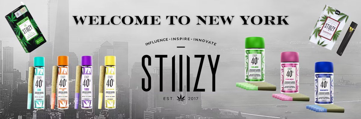 Qubenyc's tweet photo. Are you ready for some top-tier products and good vibes?

Stiiizy, the brand everyone’s been talking about, is finally hitting the New York scene.

Walk inside 1412 Broadway, Manhattan and explore our extensive menu with over 60 new Stiiizy pods, all-in-ones and pre-rolls!

Here is the link to the menu for online shoppers: https://t.co/Oo1H4bc8Fa