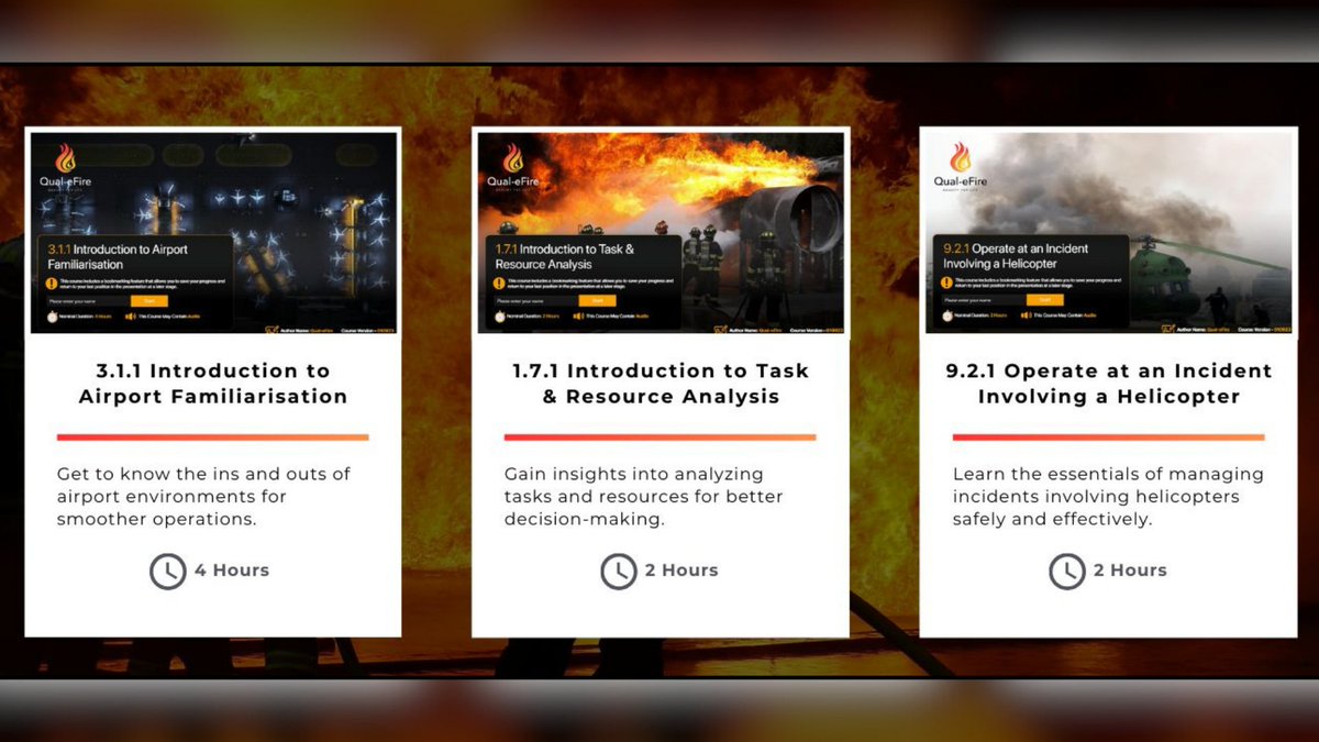 QualPAC_ARFF's tweet photo. 🔥We’re committed to delivering the highest industry standards, and that means keeping our training up to date and relevant! These courses are now LIVE on Qual-eFire! Stay sharp, stay prepared, and be ready for any challenge.👉 Book a demo to learn more: https://t.co/1MoGhENagS https://t.co/MhFebwWKOG