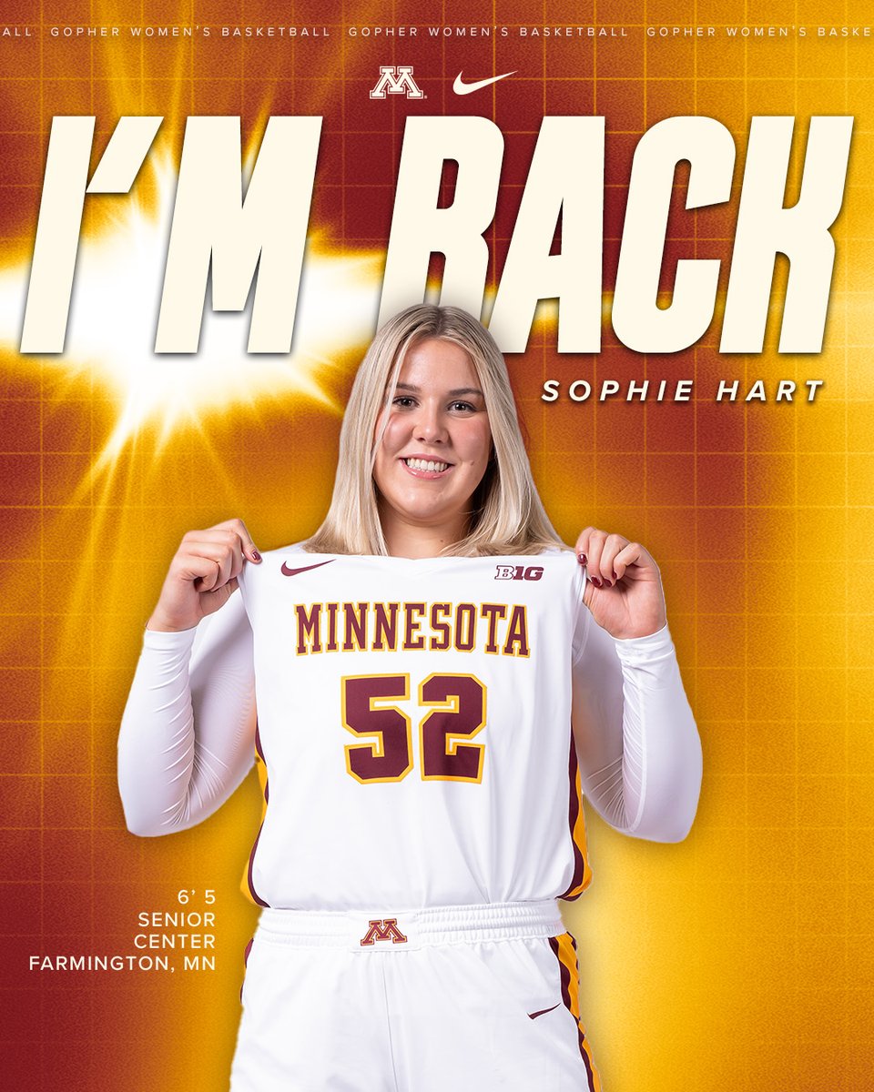 Another year representing the Maroon and Gold for <a href="/hartske52/">Sophie Hart</a>! 👏

The NCAA has approved a waiver for an additional year of eligibility for Sophie!

#SkiUMah | #Gophers〽️