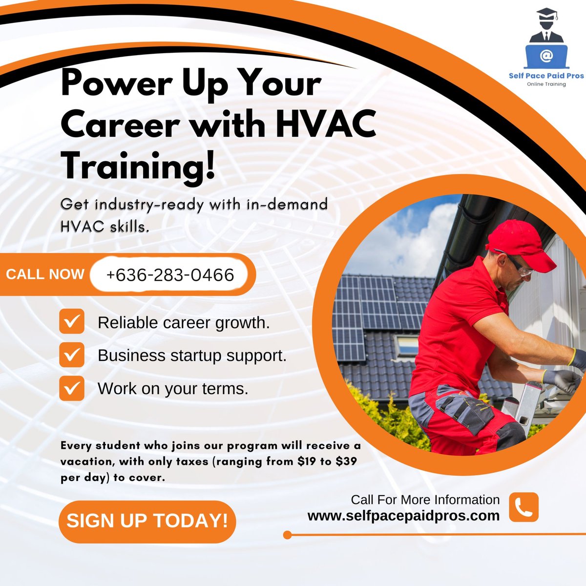 SelfPacePaidPro's tweet photo. 🔥 Power Up Your Career with HVAC Training!🔧
👉 Don’t wait—https://t.co/BFo5kgZhdF to sign up today!
📲 Call us: +636-283-0466
📍 St. Charles, Missouri
🚀 Your HVAC career starts HERE!
 #HVACTraining #CareerGoals #LearnHVAC
 #SelfPacedLearning #CareerSuccess 
 #selfpacepaidpros https://t.co/UFxaPJM1BQ