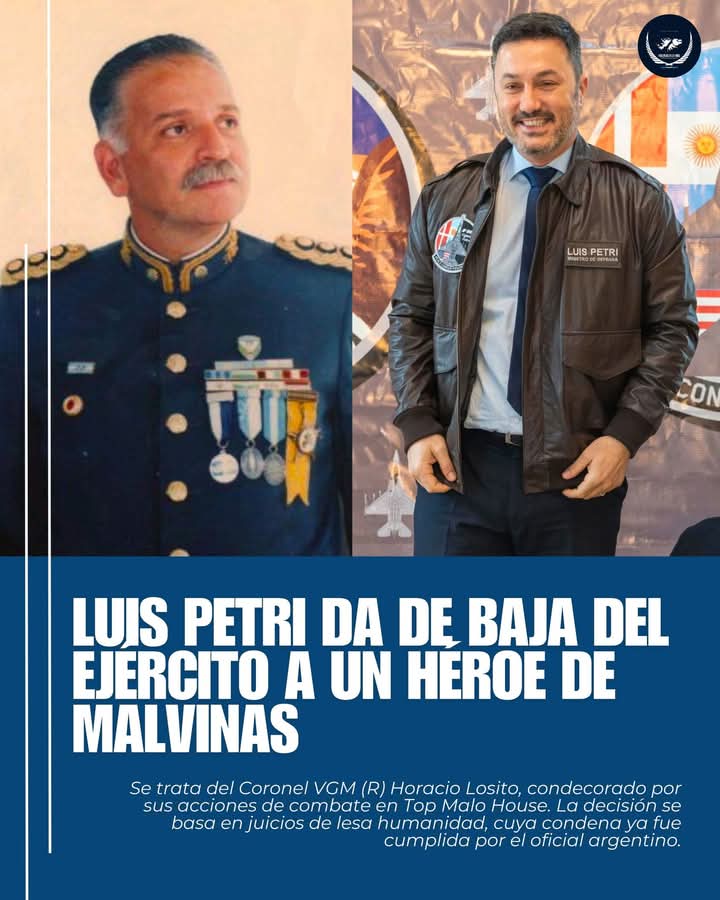 OnganiaAlberto's tweet photo. El Gobierno anti patria y PRO- INGLES dio de baja a un HEROE DE MALVINAS. Los discursos para la tribuna ya no alcanzan para engañar a quienes le dieron su voto. https://t.co/O8qaw0cPwN