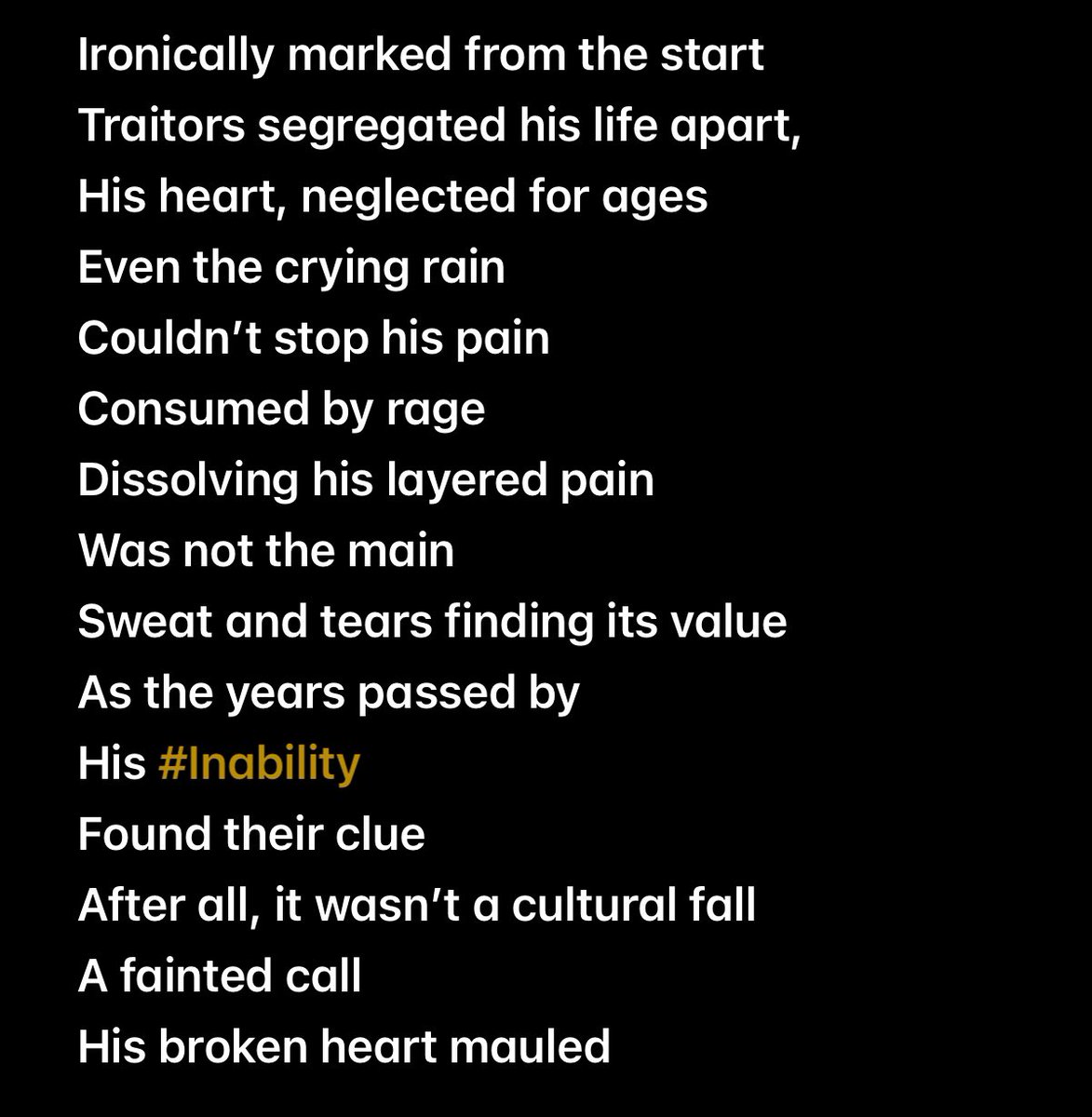 c_sinsisee's tweet image. January 24th, 2025
#vsspoem prompt: #Inability