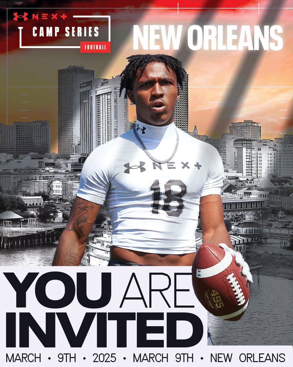 Blessed to be invited to the UA Camp in NOLA! Appreciate it <a href="/DemetricDWarren/">Demetric D. Warren</a> 
<a href="/CraigHaubert/">Craig Haubert</a> <a href="/TheUCReport/">Billy Tucker</a> <a href="/TomLuginbill/">Tom Luginbill 🇺🇸 🏈</a> #UANext