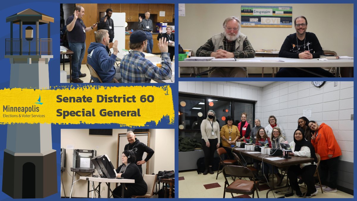 VoteMpls's tweet image. A huge thank you to our wonderful election judges! Because of your continued good work and dedication to democracy, this has been another successful election in Minneapolis 🫶🗳️