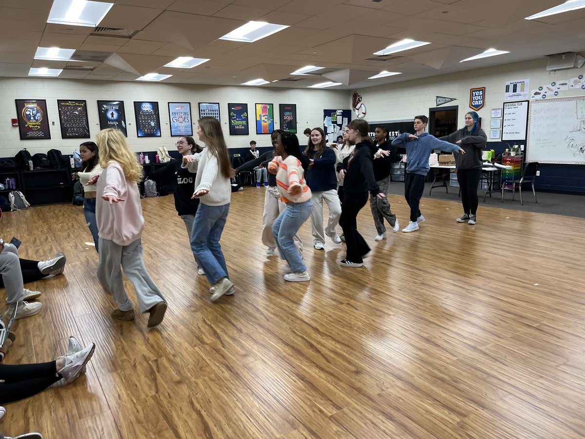 Got to visit our theatre chorus class today! So fun! #WeAreWest