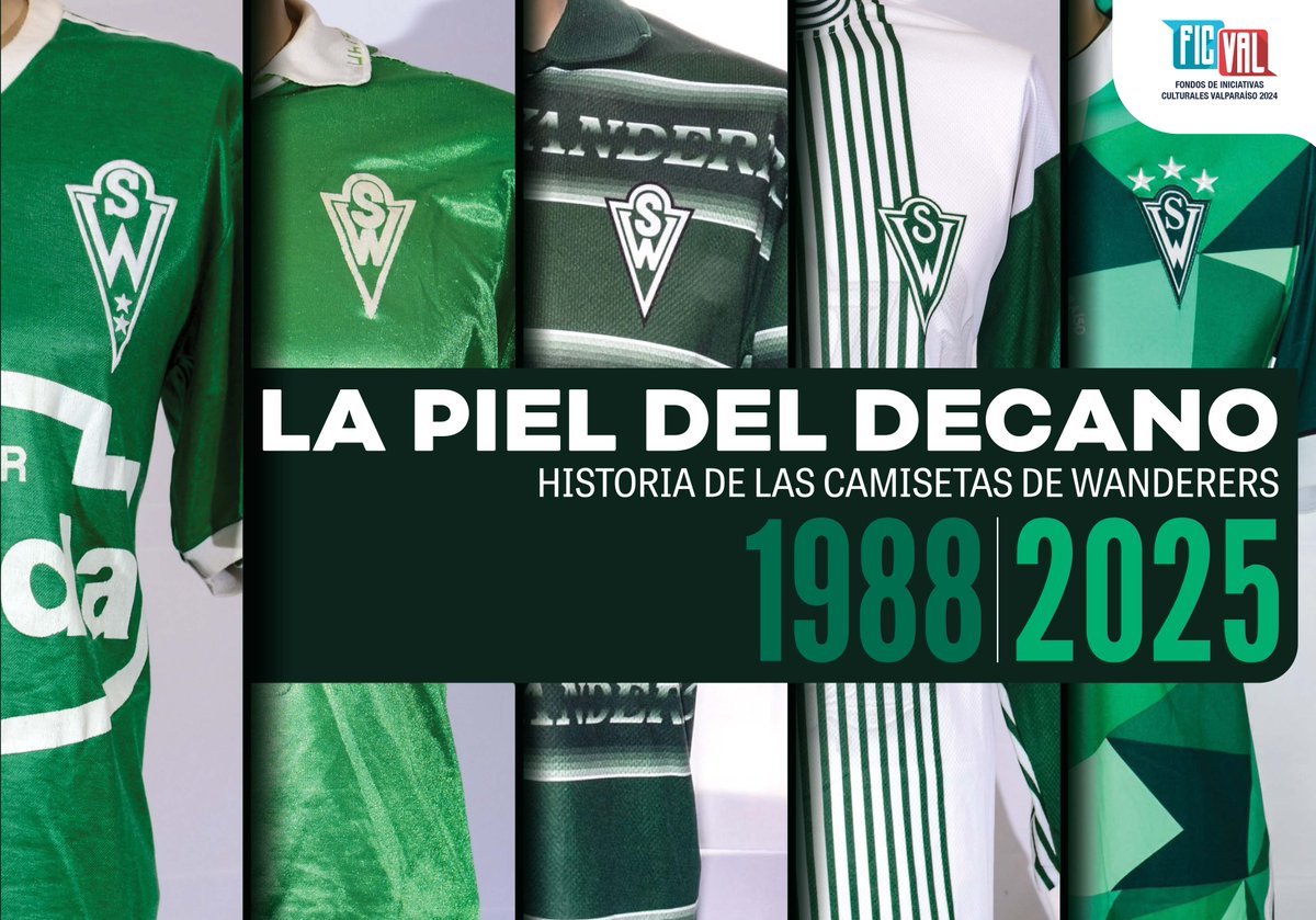 💥 DESCARGA EL ARCHIVO DIGITAL DEL LIBRO LA PIEL DEL DECANO
Disfruta este recorrido por las camisetas de Wanderers desde fines de los ochenta hasta la actualidad y emociónate con los diseños que marcaron tu vida acompañando al club.
👉🏽 bit.ly/LaPieldelDecano