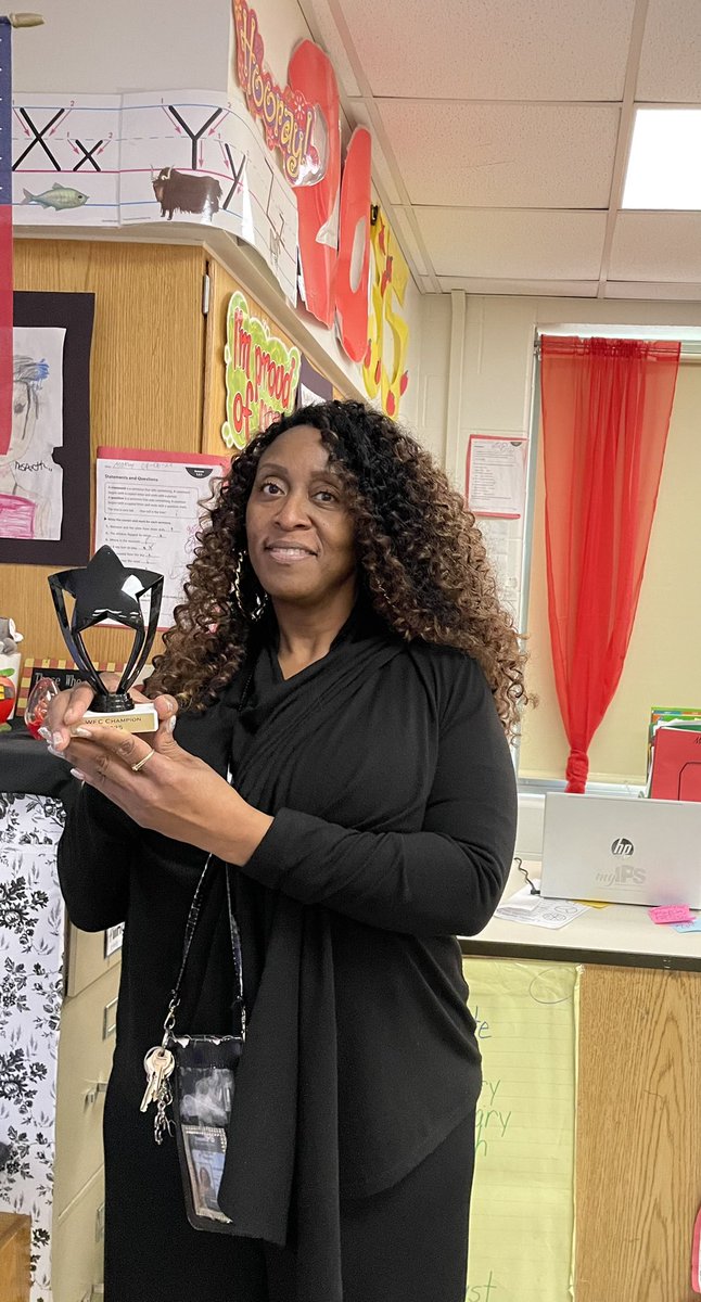 We are WALKING IT OUT <a href="/JWRiley43/">James Whitcomb Riley School 43</a>! Congratulations to our champion of the Week Ms. Tinsley! She walked over 20,000 steps beyond her goal this week! #joyandexcellence