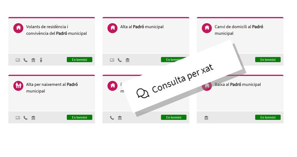 Estem incrementant els tràmits de la nostra Oficina Virtual en què tens l'opció d'obrir un xat amb un agent que t'ajudarà si tens cap dubte o entrebanc. 

Fem-ho fàcil! 

🔗  via.bcn/OOKv50QGCFX