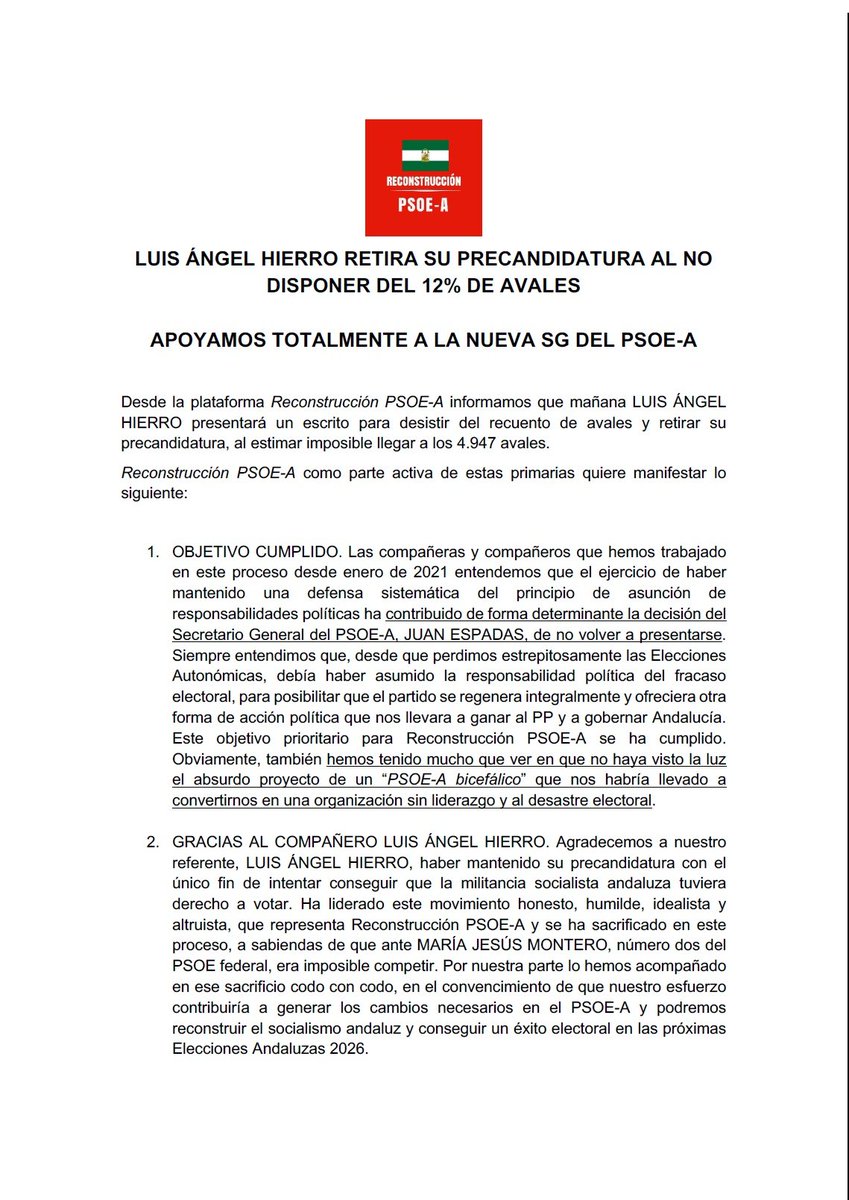 RECONSTRUCCIÓN PSOE-A 🌹💪 tweet media