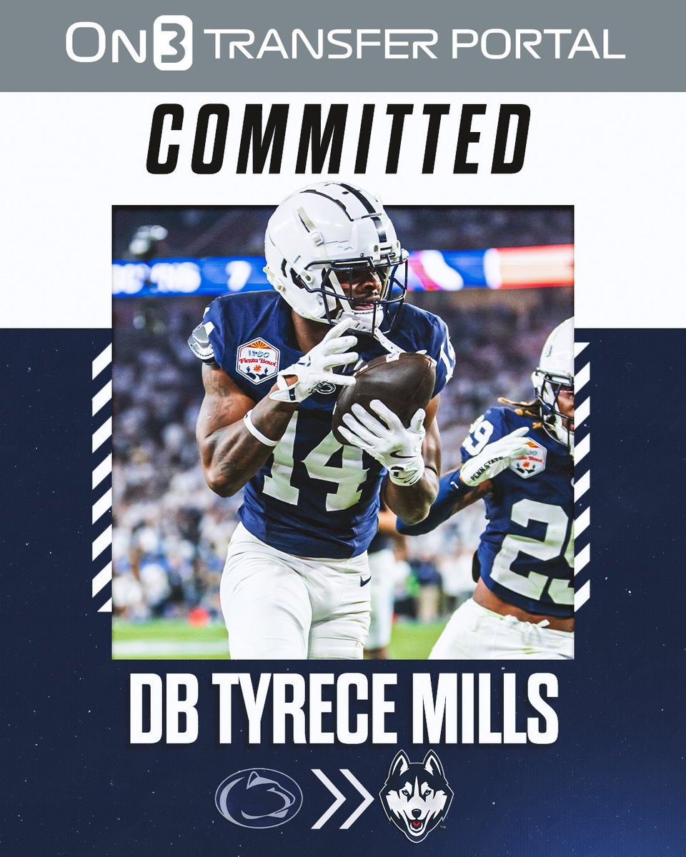 BREAKING: Penn State transfer safety Tyrece Mills has signed with UConn🐺

on3.com/transfer-porta…
