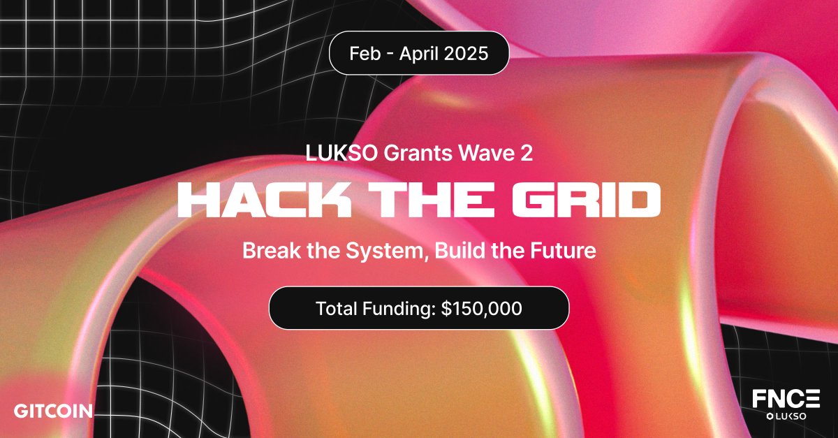 🌟 Wave 2 is here! Introducing Hack The Grid, the next phase of the LUKSO Grants Program. Launching Feb 1 on @Gitcoin! 

With $150K in LYX, builders can create mini dApps for The Grid—interactive spaces bridging web2 and web3 innovation.

🔗 Learn more: medium.com/lukso/lukso-gr…