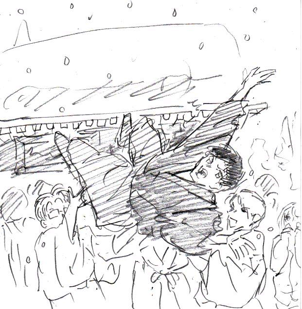 投げられる大喜。過去絵。 #アオのハコ 
