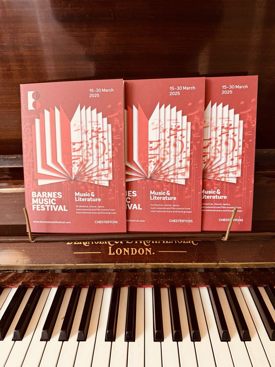 The brochures have arrived! 🎉

You can pick you copy  up at St Mary’s Church or from Chestertons, Barnes, to explore this year’s incredible lineup and events. Get ready to dive in and plan your festival experience. 🎶

#barnesmusicfestival #livemusiclondon #barnesevents