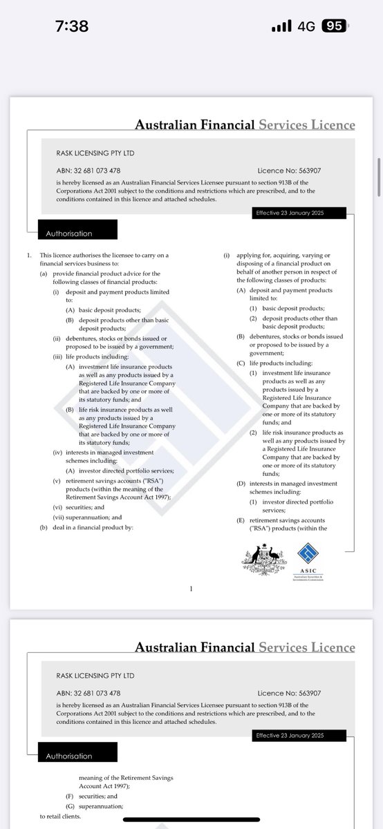Proud to say that I now hold Australian Financial Services Licence 563 907

What’s great is this will allow the team at Rask to provide personal financial advice, general financial advice, and also deal and arrange most financial products. 

For anyone who has been through it,