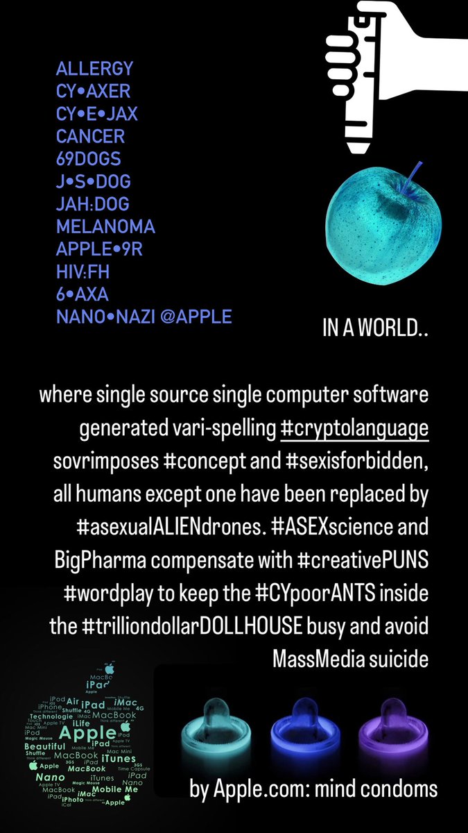sammcnary's tweet image. CONDOMANIA

IN A WORLD..

where single source single computer software generated vari-spelling #cryptolanguage sovrimposes #concept and #sexisforbidden, all humans except one have been replaced by #asexualALIENdrones. #ASEXscience and BigPharma compensate with #creativePUNS #word