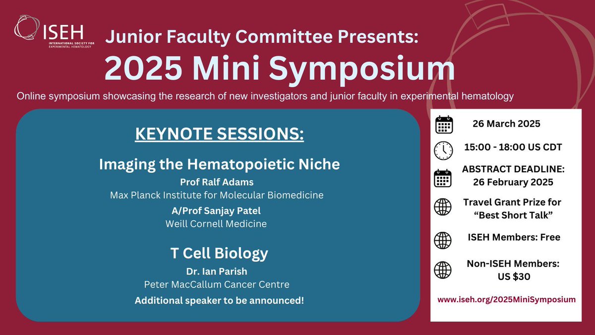 You can now submit an abstract to the second virtual Mini Symposium taking place 26 March. Submit an abstract by 26 February and register today❗Learn more: iseh.org/2025MiniSympos…