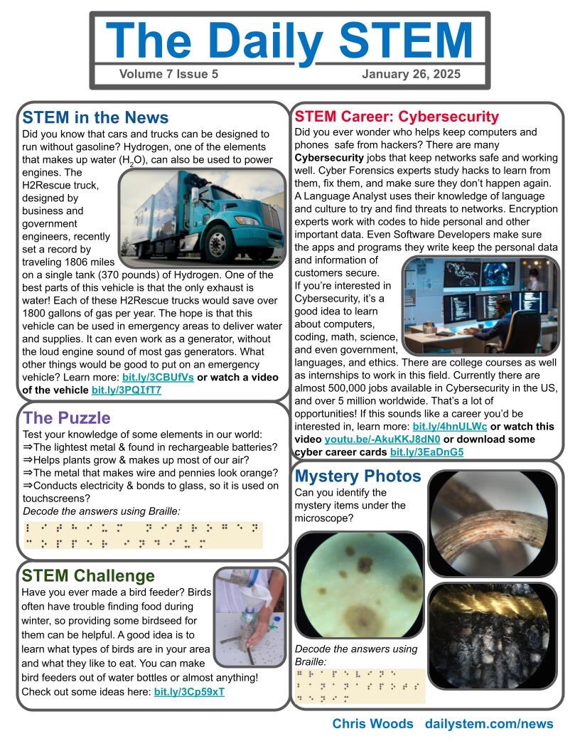 Hey teachers… here’s a brand new issue of The Daily STEM!

Download or share PDFs of every issue FREE at dailystem.com/news
