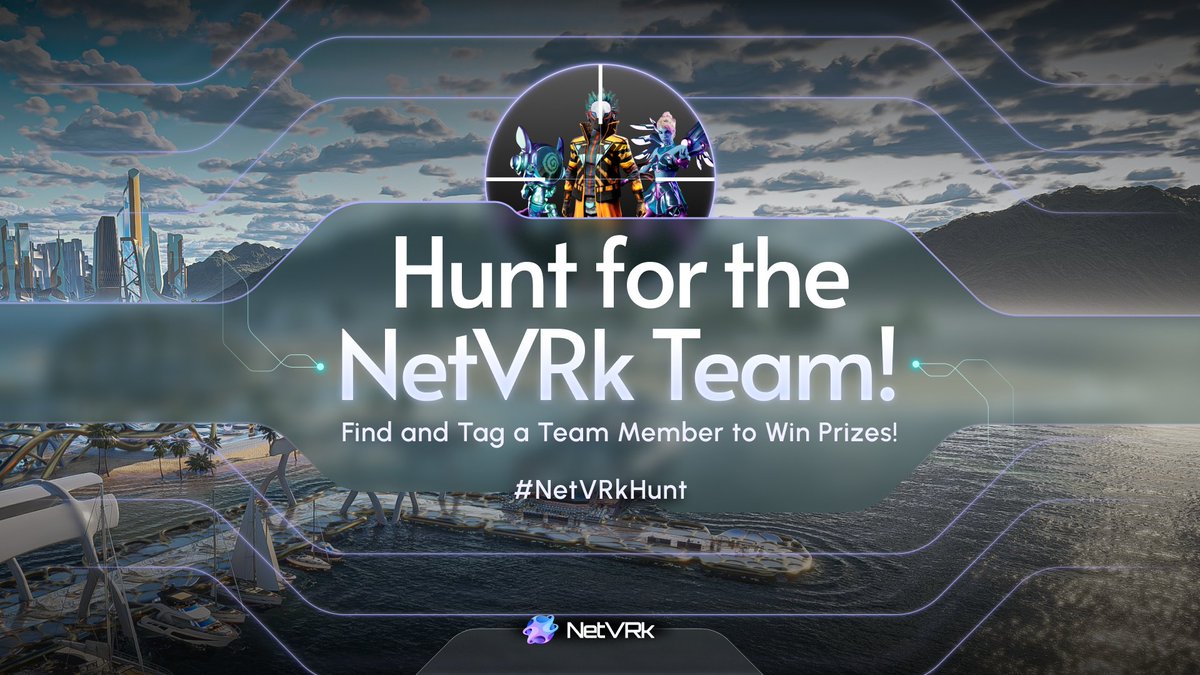 🏆 NetVRk Metaverse Hunt – This Saturday! 🕵️‍♂️

Hunt down the NetVRk team in the Alpha Server Room and win a Medium Land NFT!

🎮 How to Play:
1️⃣ Download the NetVRk Alpha: netvrk.co
2️⃣ Enter the Server Room.
3️⃣ Find a NetVRk team member and get close enough to make