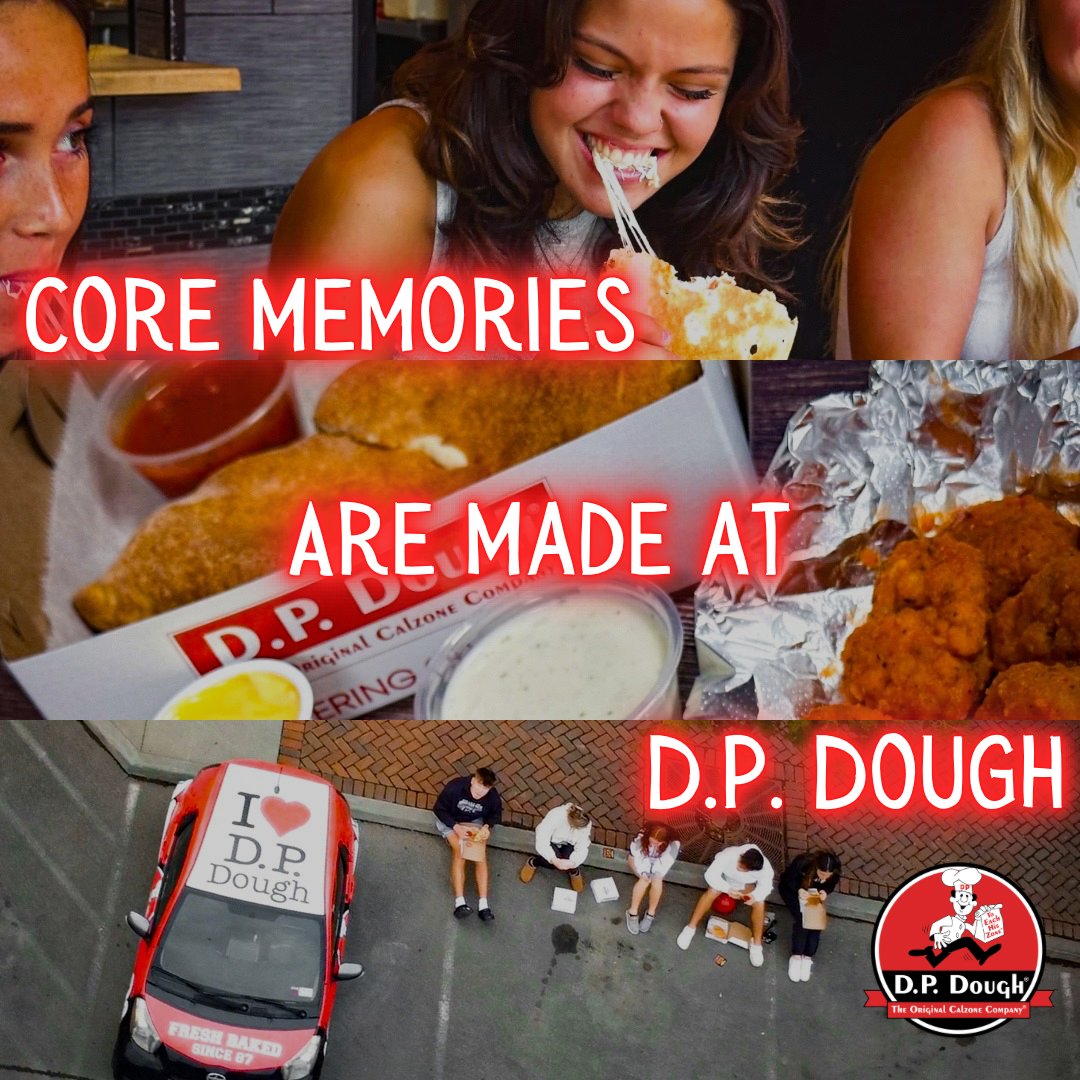 Late nights, too many beers🍻, good friends, and a cheesy calzone🥟! Core memories are made at D.P. Dough🥹

Order on our app📱 or online at dpdough.com