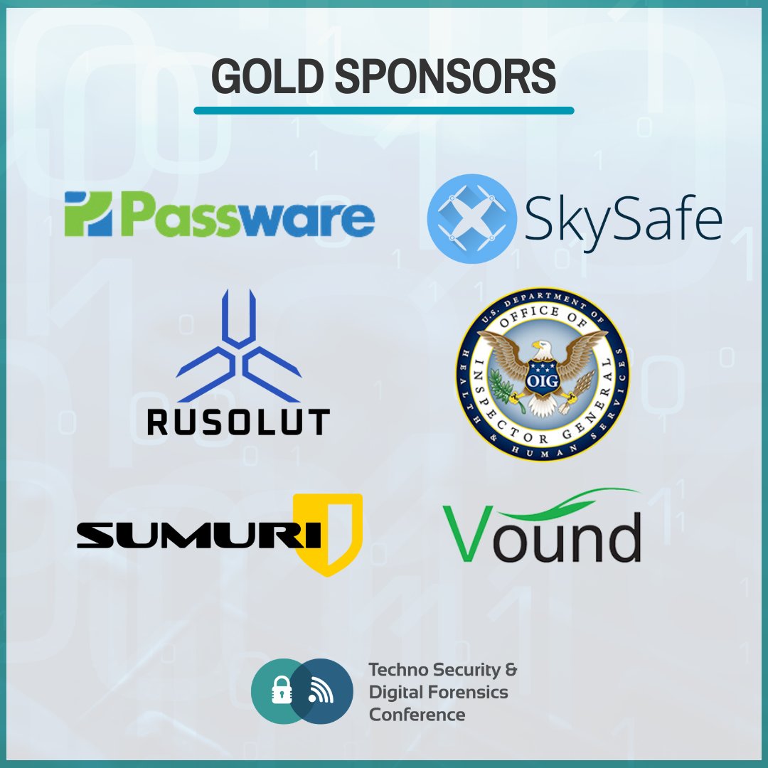 We are excited to welcome our Gold Sponsors for #TechnoEast 2025, taking place in Wilmington, June 3-5:

Thank you to all our amazing exhibitors—we’re excited to see you at Techno East 2025!

🔗Learn more: technosecurity.us/east/registrat…

#TechnoEast2025 #CyberSecurity #DigitalForensics