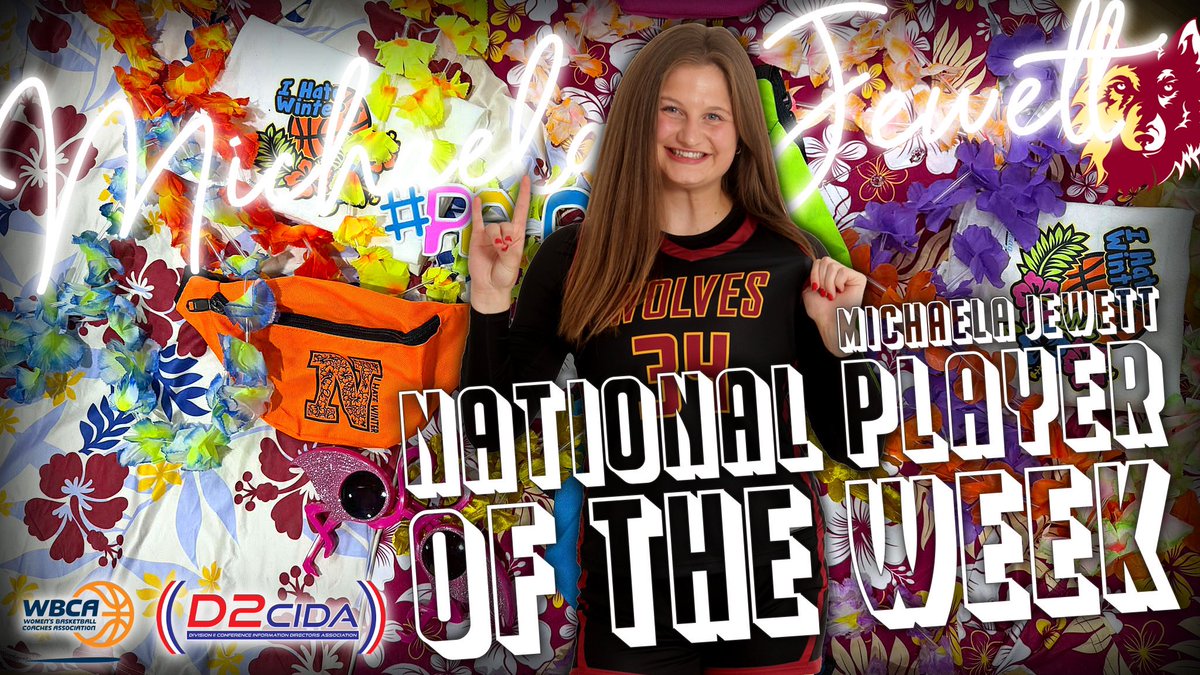 #GoWolves (@wolvesathletics) on Twitter photo Who said I Hate Winter was over?! Not Michaela Jewett!!
She’s the <a href="/WBCA1981/">Women’s Basketball Coaches Association</a> National Player of the Week for <a href="/nsuwolves_wbb/">NSU Wolves WBB</a>!!
#GoWolves🐺 | #maroonNgold🐾 Who said I Hate Winter was over?! Not Michaela Jewett!!
She’s the <a href="/WBCA1981/">Women’s Basketball Coaches Association</a> National Player of the Week for <a href="/nsuwolves_wbb/">NSU Wolves WBB</a>!!
#GoWolves🐺 | #maroonNgold🐾