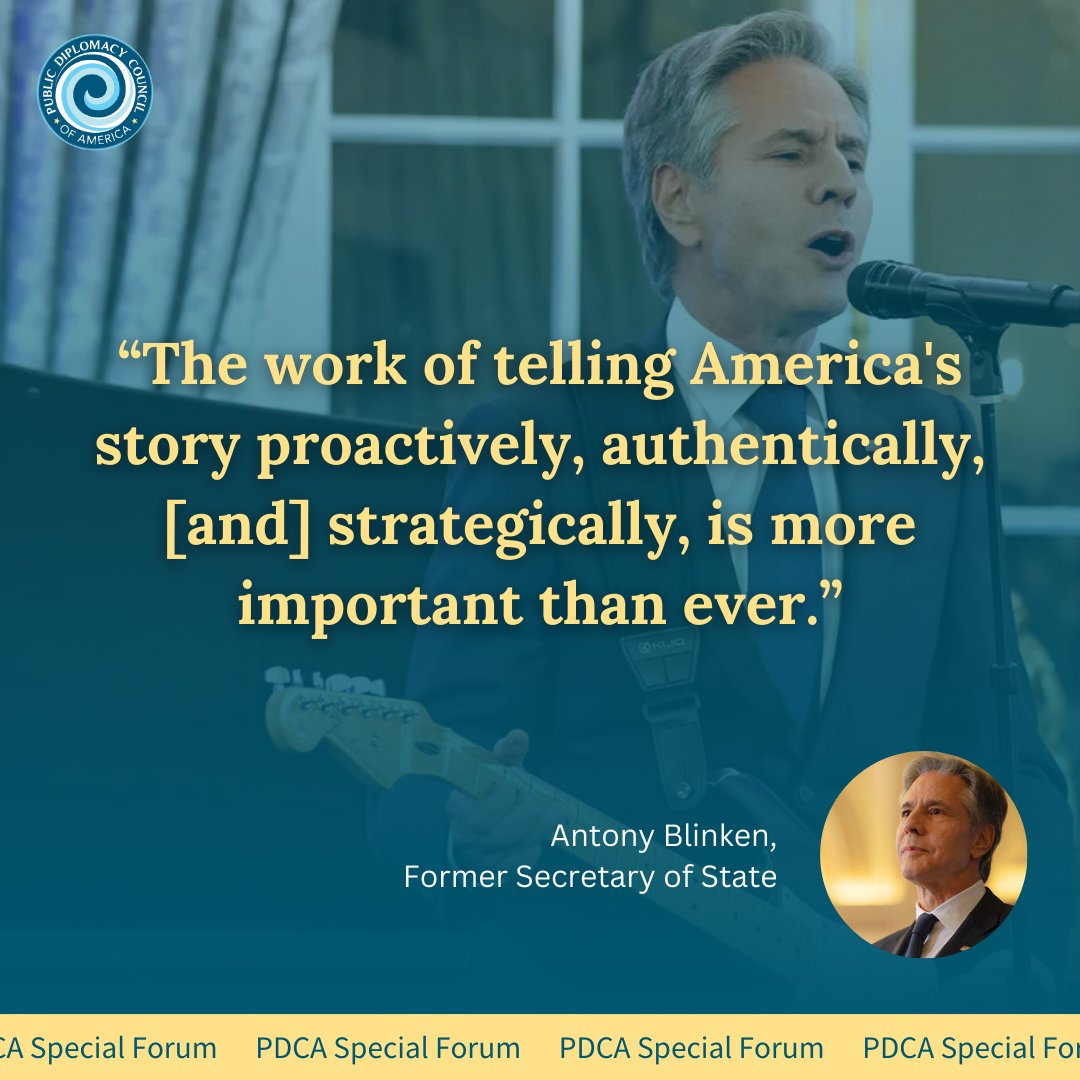 On January 14, PDCA presented former Secretary of State Antony Blinken with the Special Award in recognition of his outstanding contributions to U.S. public diplomacy over the past four years.

Watch Former Secretary Blinken’s entire remarks 👉 youtu.be/URgD_RoYn4g