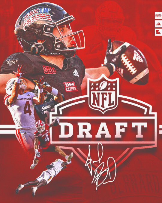 Thank you to my family, coaches, brothers, support staff, and fans. I will forever remember my time at The University of Louisiana. Geaux Cajuns❤️🤍🖤