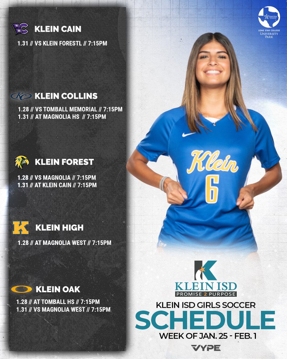 Klein ISD Athletics (@kleinisdath) on Twitter photo This week in Klein Girls Soccer! ⚽️ This week in Klein Girls Soccer! ⚽️