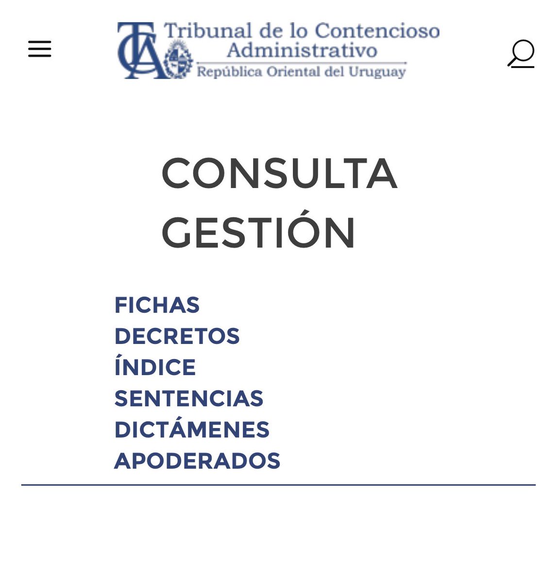 Quedó accesible la base de datos del TCA, donde se puede obtener información sobre expedientes, jurisprudencia y Dictámenes de la Procuraduría del Estado en lo Cont. Adm.
Un paso más hacia la justiciabilidad plena, en una jurisdicción que mantiene todas sus dependencias en Mdeo.