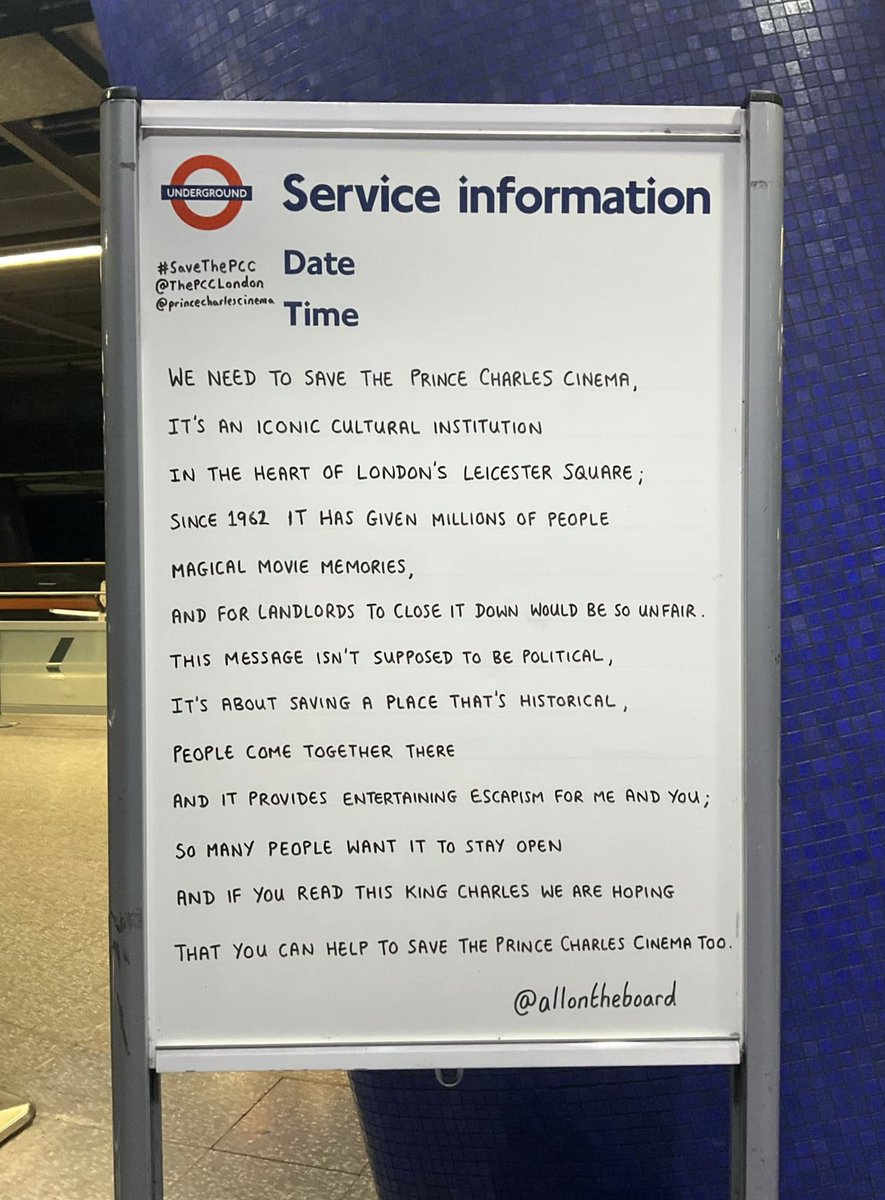 All On The Board (@allontheboard) on Twitter photo There must be a way to save the Prince Charles Cinema from closure. It’s a cinematic cultural icon the city of London cannot afford to lose.
#SaveThePCC <a href="/ThePCCLondon/">Prince Charles Cinema</a> <a href="/allontheboard/">All On The Board</a> There must be a way to save the Prince Charles Cinema from closure. It’s a cinematic cultural icon the city of London cannot afford to lose.
#SaveThePCC <a href="/ThePCCLondon/">Prince Charles Cinema</a> <a href="/allontheboard/">All On The Board</a>