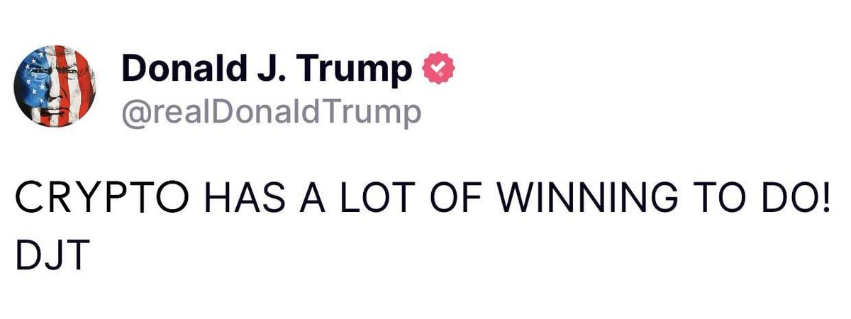 lynk0x's tweet photo. The president is bullish and you aren’t? https://t.co/iEjlVwcbyW