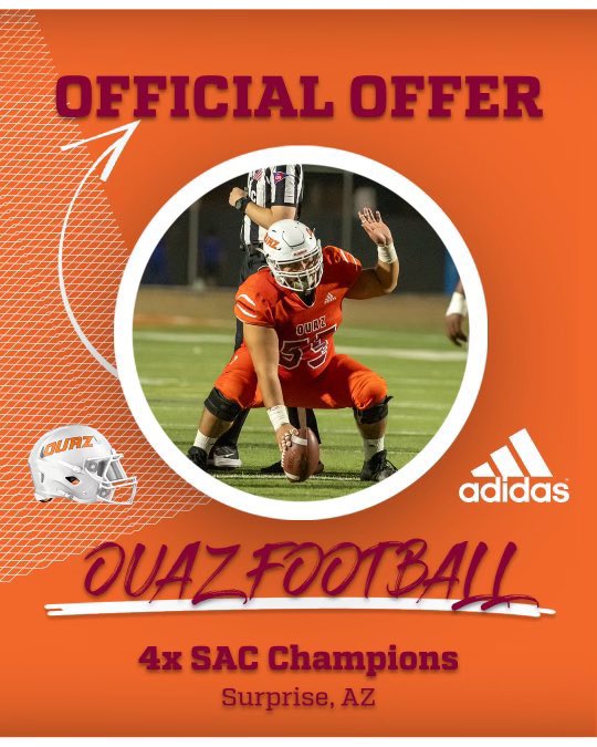 After a great talk with <a href="/Jacob_Ganote/">Coach Ganote</a> I’m blessed to receive an offer to Ottawa University (AZ)! Thank you coach!! 🙏🏽 <a href="/a_corona_uno/">Angel Corona SR</a> <a href="/IeShowcase21/">IE Showcase</a> <a href="/coachcastro626/">626COACHC🏴‍☠️</a> <a href="/NVfootball58/">Northview Football</a> <a href="/SilvaUSSSASoCal/">Silva</a> <a href="/thetrenchdawgz/">THE TRENCH DAWGZ</a>