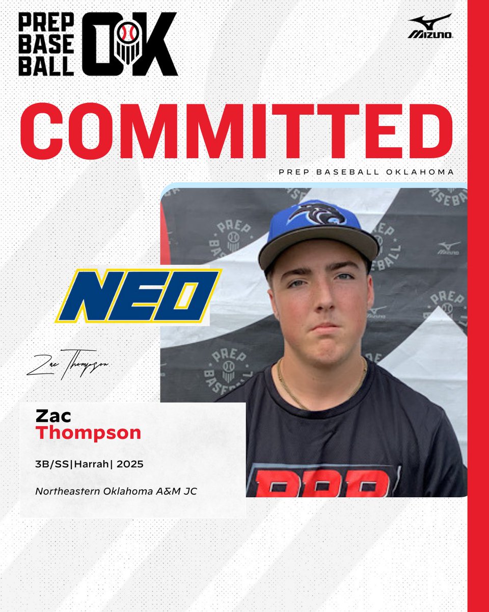 PBR Oklahoma (@prepbaseballok) on Twitter photo 3B/SS Zac Thompson (Harrah, 2025) commits to Northeastern Oklahoma A&M JC
<a href="/Zacharyace23/">Zac Thompson</a>
<a href="/Harrah_Baseball/">Harrah Baseball</a>
<a href="/GoldenNorsemen/">NEO Baseball</a>
👤PROFILE: loom.ly/y_dhS1w 3B/SS Zac Thompson (Harrah, 2025) commits to Northeastern Oklahoma A&M JC
<a href="/Zacharyace23/">Zac Thompson</a>
<a href="/Harrah_Baseball/">Harrah Baseball</a>
<a href="/GoldenNorsemen/">NEO Baseball</a>
👤PROFILE: loom.ly/y_dhS1w