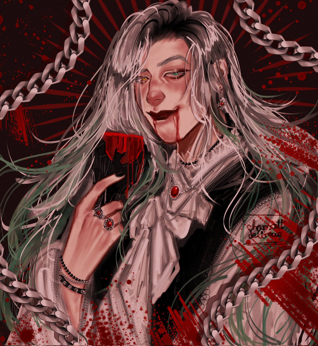 dia 7: lysandre 

demorei mas consegui reviver essa arte do lysandre vampiro 🦇que eu tinha descartado... amei mt o resultado lysandretes unite! 😭☝️💓
#30dayMCL

#mycandylove #amoursucre #adtwt #cdmtwt #amordoce #lysandre