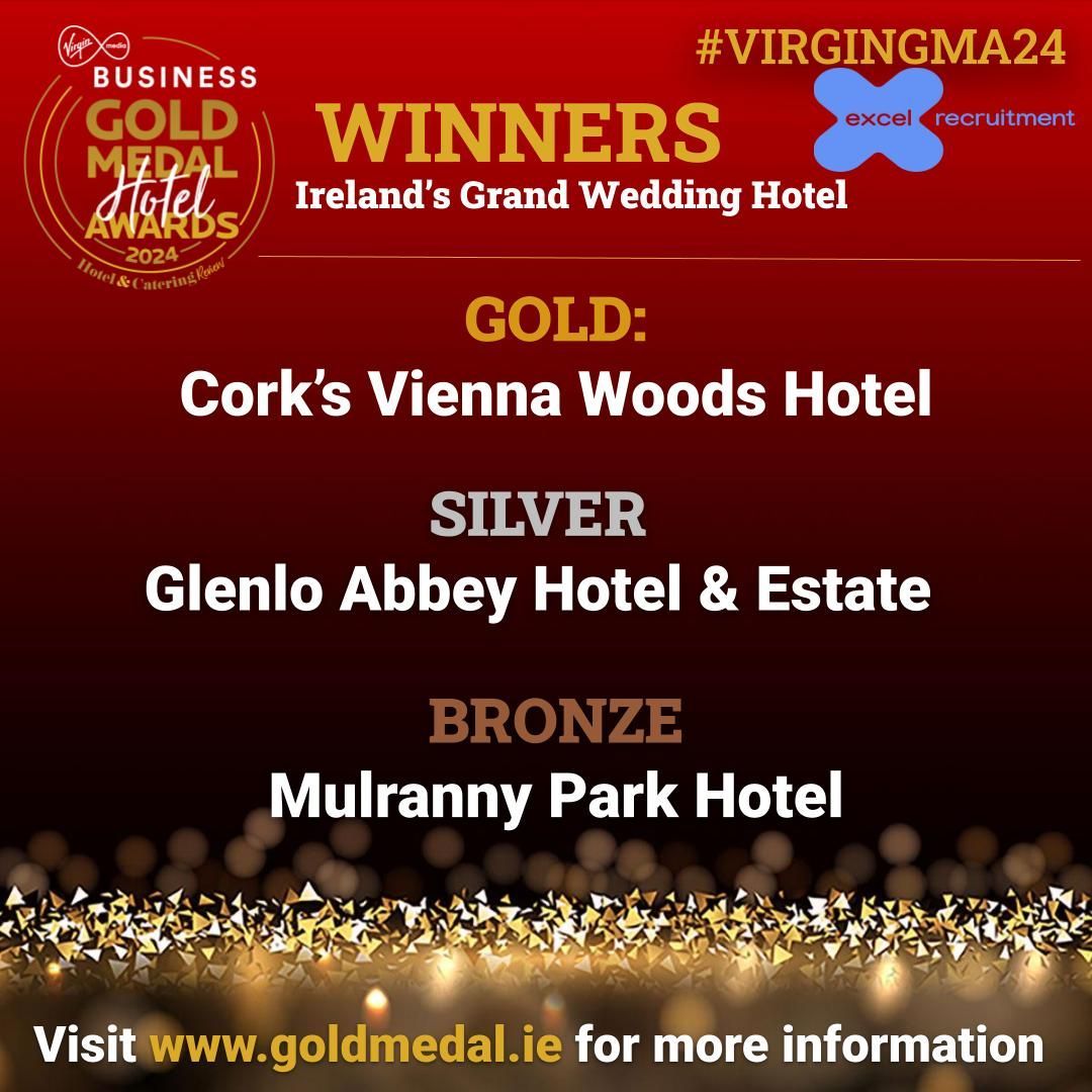 Hotel&CateringReview (@hc_review) on Twitter photo We are delighted to announce the winners of Ireland's Grand Wedding Hotel - 101 People Or More, proudly sponsored by @ExcelRecruitment
<a href="/glenlo_abbey/">Glenlo Abbey Hotel & Estate</a>
<a href="/MulrannyPark/">Mulranny Park Hotel</a>
Click here to see full list of winners buff.ly/4jqoZJJ
#VIRGINGMA24 We are delighted to announce the winners of Ireland's Grand Wedding Hotel - 101 People Or More, proudly sponsored by @ExcelRecruitment
<a href="/glenlo_abbey/">Glenlo Abbey Hotel & Estate</a>
<a href="/MulrannyPark/">Mulranny Park Hotel</a>
Click here to see full list of winners buff.ly/4jqoZJJ
#VIRGINGMA24