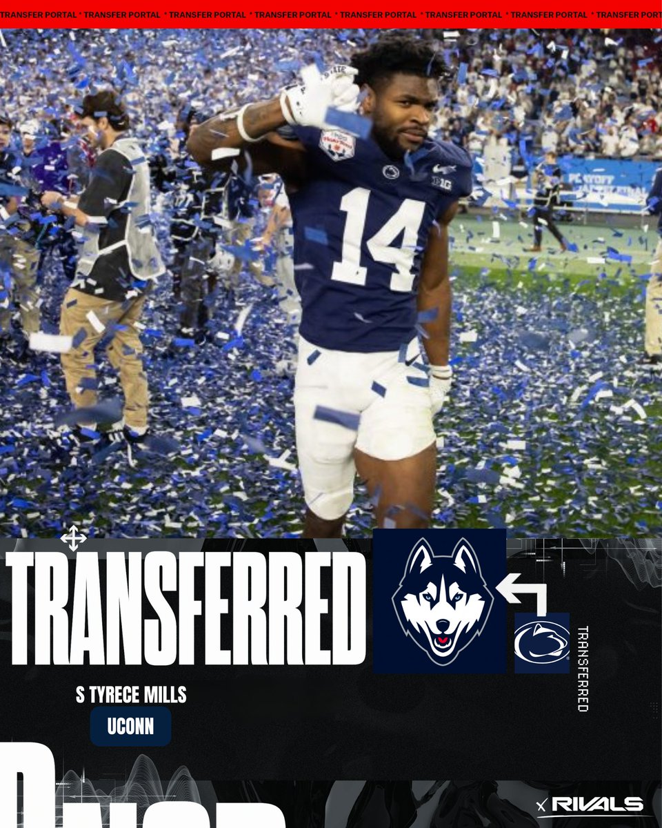 UConn Huskies | UConnReport.com (@uconnrivals) on Twitter photo 🐺COMMIT ALERT🐺
Penn State transfer Safety Tyrece Mills (<a href="/TMills5ive/">TyreceMills5</a>) has committed to UConn Football!
👉 tinyurl.com/Mills2UConn 🐺COMMIT ALERT🐺
Penn State transfer Safety Tyrece Mills (<a href="/TMills5ive/">TyreceMills5</a>) has committed to UConn Football!
👉 tinyurl.com/Mills2UConn